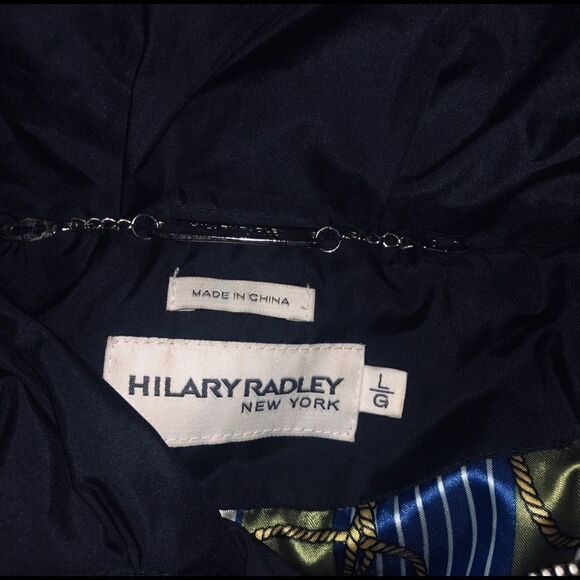 Hilary Radley Black Lightweight Hooded Jacket SZ L - Picture 3 of 8